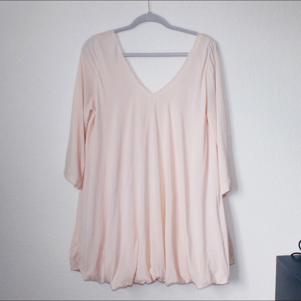 V-Neck Ruffled Dress